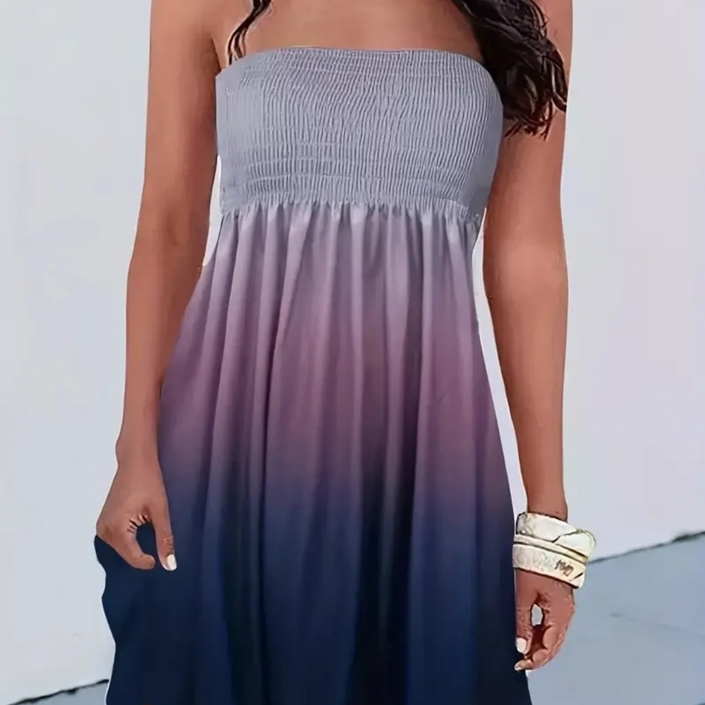 Strapless Ombre Dress